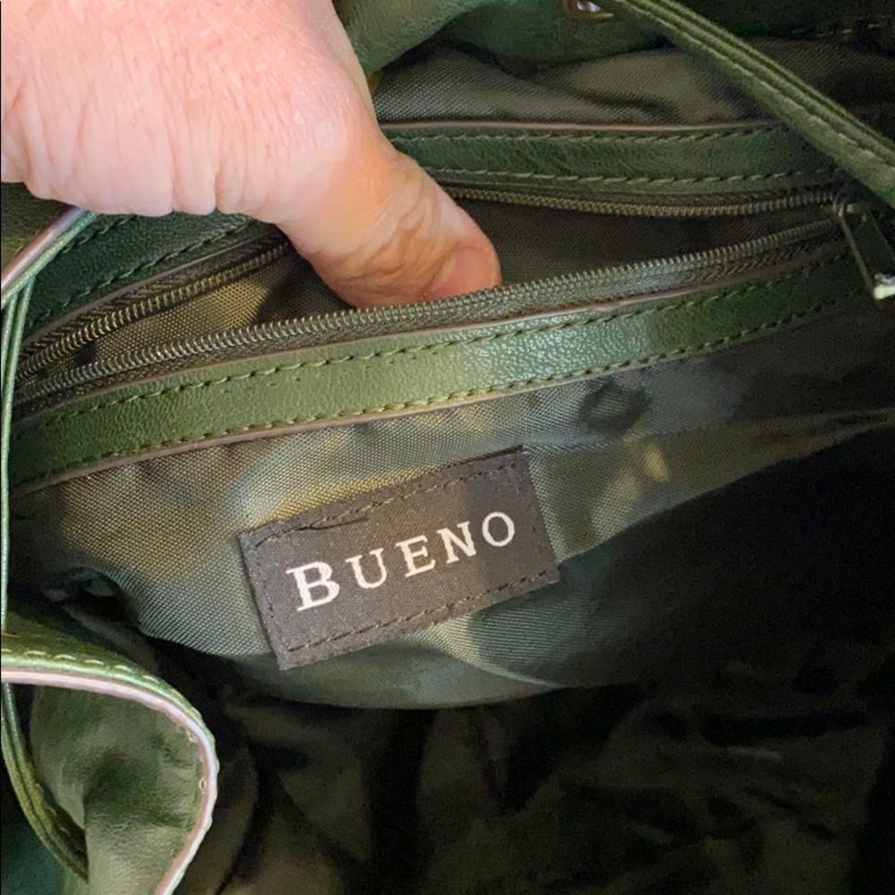 BUENO Shoulder bag in dark green trimmed in gold! - Picture 11 of 16